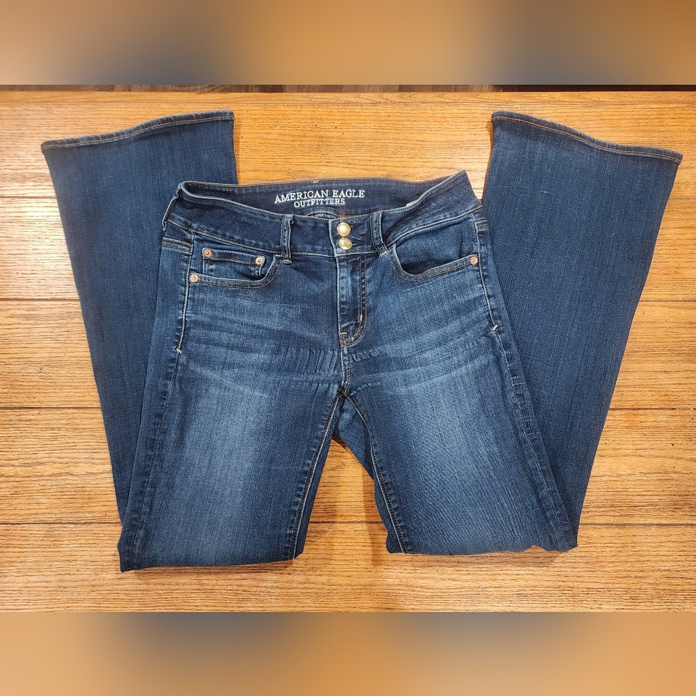 American Eagle Outfitters Artist Flare Women's Blue Jeans